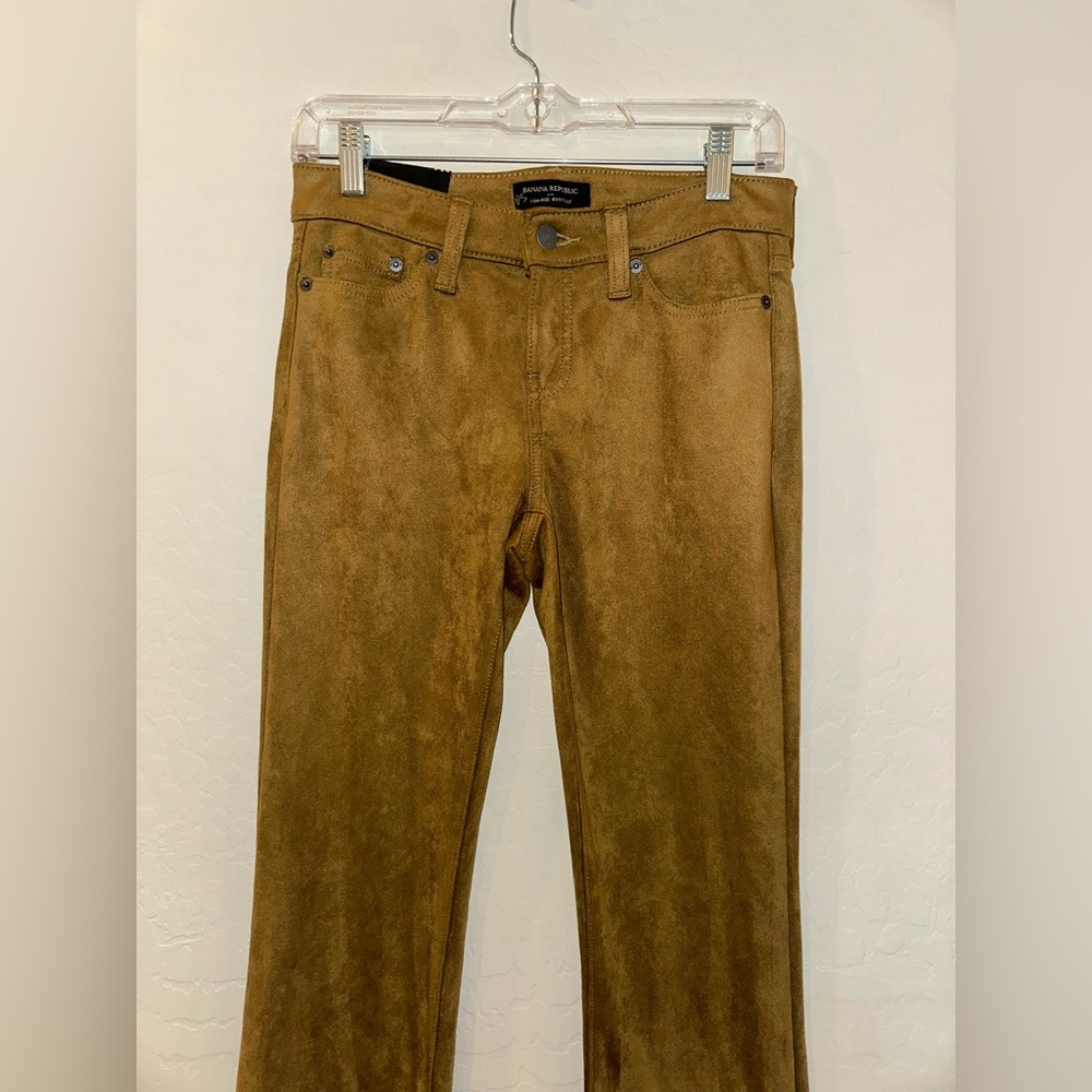 Banana Republic VEGAN SUEDE low rise bootcut jeans Fall 2023 New‎ with tag 25/0 - Picture 6 of 13